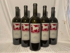 3 liter wine bottles with custom silkscreened WILD HORSE label.