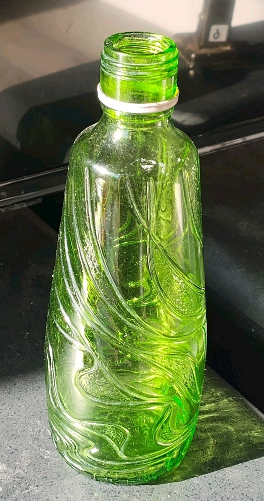 VTG RIPPLE Gallo&rsquo;s 1960s Wine Flavor Guard Green Glass Bottle 4/5 QT