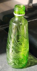 VTG RIPPLE Gallo&rsquo;s 1960s Wine Flavor Guard Green Glass Bottle 4/5 QT