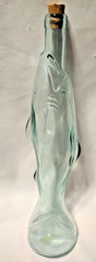 Vintage Shark Bottle Made in Italy Aqua 750 ml 15&Prime; 1979 No Chips Wine Antique B2
