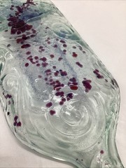 Large Slumped Wine Bottle – Dark Red and Purple