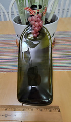 Melted Wine Bottle 13&Prime;x 4 1/4  » Cheese Tray Trivet Spoon Rest Serving Plate