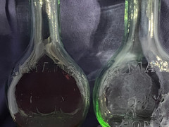 Almaden Green Pony Bottles set of 2