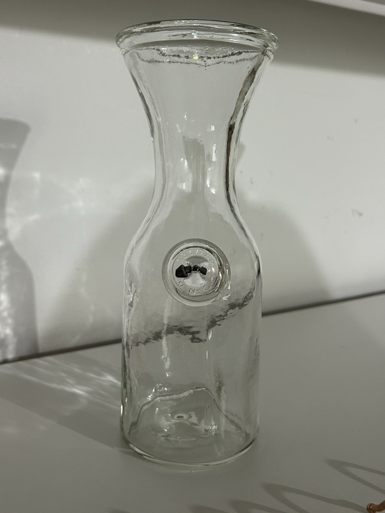 Clear Glass Bottle 1/2 Liter VNC Embossed Collectible