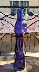 Riesling Mosel/Rheinhessen Wine Bottle Cat Shape Bottle COBALT BLUE w/o Cork