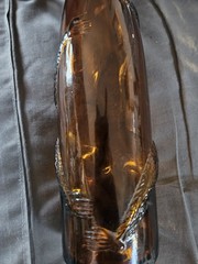 Vintage German Baden Affentaler Spätburgunder Monkey Bottle Amber Brown Glass EX