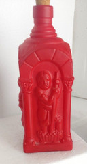Rare Vintner Bottles / Wine Making Scenes in High Relief 8 3/4&Prime; Flashed Glass