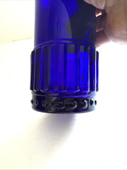 *Vintage Cobalt Blue Wine Glass Decorative Bottle 12.5&Prime;
