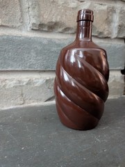 VINTAGE EMPTY MATEUS SPIRAL CARBONATED ROSE WINE BOTTLE 1 PINT OPORTO PORTUGAL