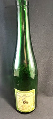 Zeller Schwarze Katz German Wine Bottle Embossed Gold Cat 12.75&Prime; tall