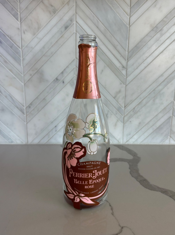 1 Empty Perrier Jouet Belle Epoque Rose Bottle 750 ML, Champagne