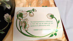 Vintage 1988 PERRIER JOUET Champagne Special Box Set w/ 4 Flutes + Empty Bottle