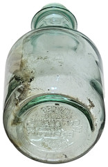 Vintage Marca Petri Pastoso Aqua-Green Wine Bottle
