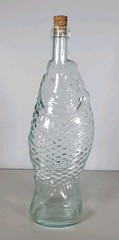 Vintage CEVIN Glass Fish Bottle 75CL3 Chianti Wine Bottle Decanter 13&Prime;