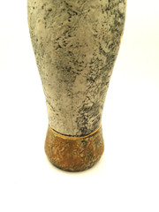 Vintage Italian Clay Ceramic Wine Bottle Titulus 24k Accents Italy No Cork
