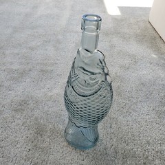 Vintage CEVIN Glass Fish Bottle 75CL3 Chianti Wine Bottle Decanter 13.5&Prime; Tall