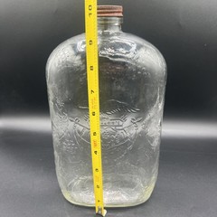 Vintage Garrett’s Wine Jug/Bottle With Lid Half Gallon Embossed