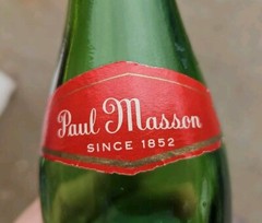Paul Masson Burgundy, 4/5 pint bottle(empty) 1960&rsquo;s-70 Saratoga, CA