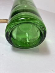 Vintage Dubonnet Embosed Wine Bottle Green Glass 12 3/8” Tall