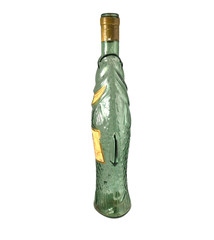 Vintage 1979 Antinori Italy Wine Bottle Green Fish 13” Decanter with label