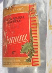1950 USSR Russia Soviet Estonia POHJAMAA Mixed Berries Wine Bottle w Label