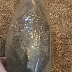 VTG 11.25” Tall Grape Glass Wine Bottle, Women Bros Inc Philadelphia, PA, NO CAP