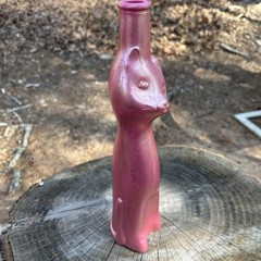 VTG Mosel Riesling happy cat wine bottle Pink blush Circa 2007