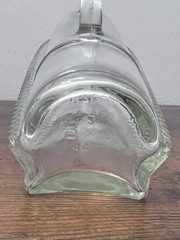 London Winery Horizontal Glass Wine Bottle & Screw Cap Handle Empty VTG