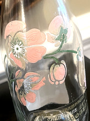 Perrier Jouet Rose Champagne Bottle EMPTY 1986 Collectible 750ml Craft Upcycle