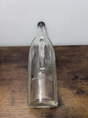 London Winery Horizontal Glass Wine Bottle & Screw Cap Handle Empty VTG