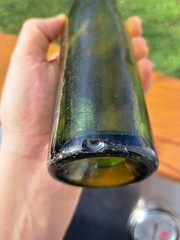 Antique Dark Green Wine Bottle 11½ Tall