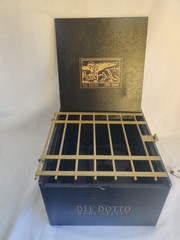 Del Dotto ‘The Beast’ luxury wine presentation box, black w/ gold grille/cage
