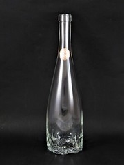 Empty Languedoc Rose Wine Bottle Crystal Clear Rose Embossed Bottom 13 Inch