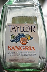 Vintage TAYLOR SANGRIA Wine Bottle Dark Green Hammondsport NY New York Empty