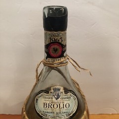 Chanti Costello Di Brolio Wine Bottle Italy Wicker Bottom Rare 1965 Italian