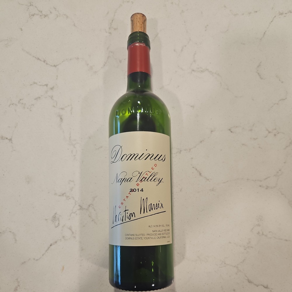 Dominus 2014 Napa Valley Empty Bottle with Cork. Red Wine 🍷