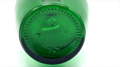 Vintage Green Glass Wine Bottle Vase Demijohn Style Decorative Bottle 9.25&Prime;
