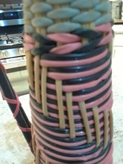 Vintage Plastic Wicker Wrapped Viresa Wine Bottle