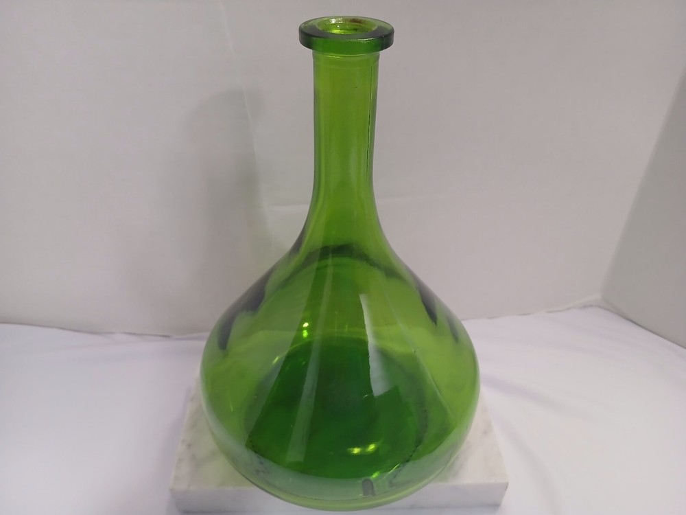 Vintage Emerald Green Glass Wine Bottle Fall Decor