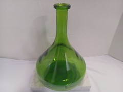 Vintage Emerald Green Glass Wine Bottle Fall Decor