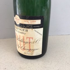 Empty 1961 Bollinger Brut Champagne Extra Quality Display Bottle 19” Tall