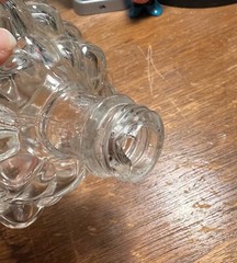 Vintage_Grape Cluster Shape_Clear_Glass Bottle_Made in France_C00L_cHECK iT_