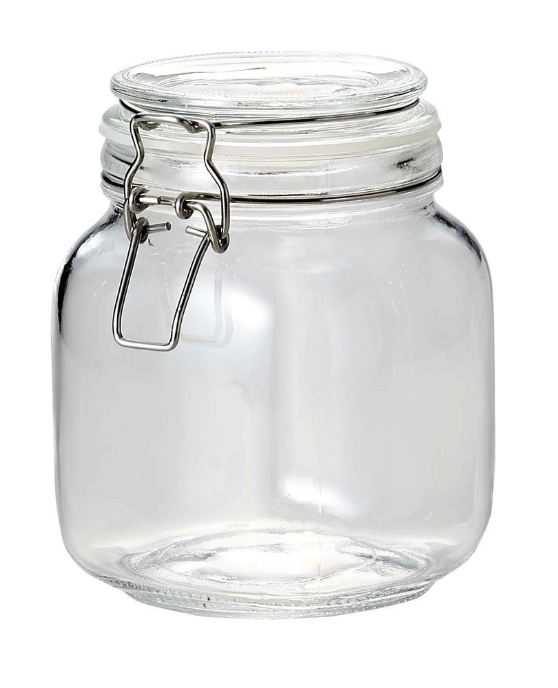 Plum wine bottle, fruit wine bottle, 1L, glass, rectangular, storage bottle, Ita