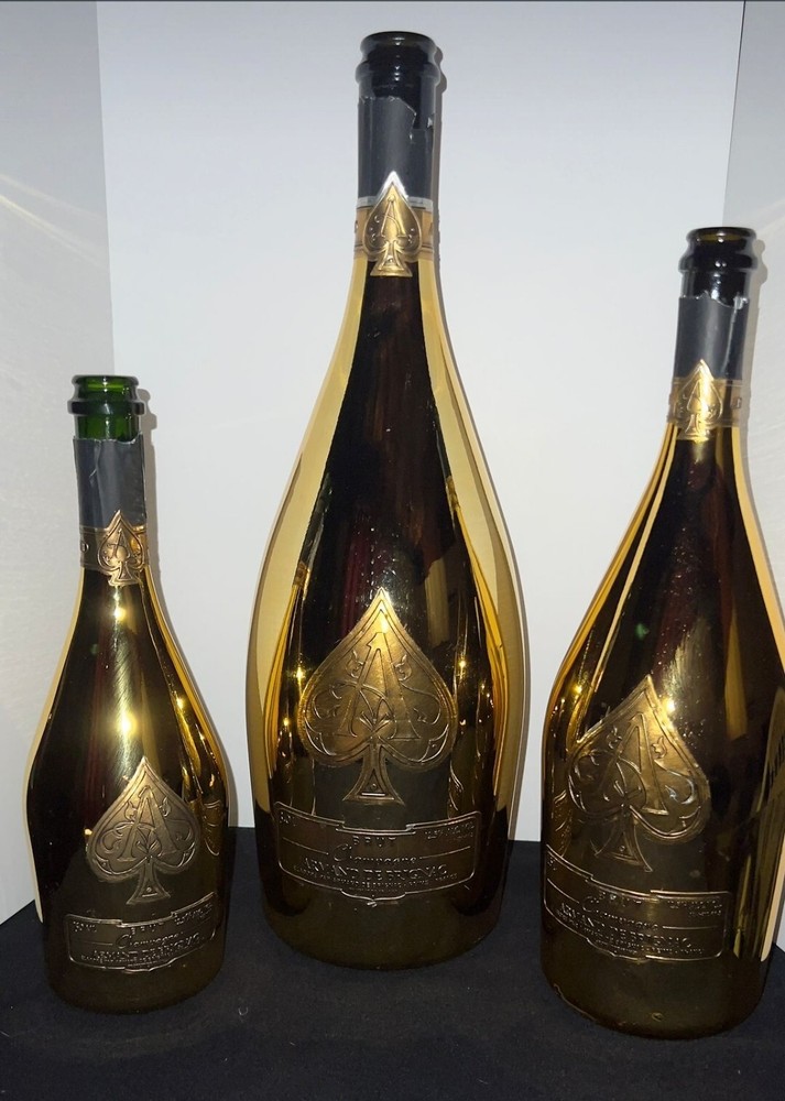 3 Empty bottle ace of spade ,jeroboam 3lt magnum 1.5 lt , regular 750 ml.