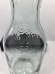 Vintage Paul Masson 9 3/4 Clear Glass Carafe Since 1852 Decanter Pitcher