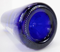 Cobalt Blue « Marilyn » Wine Bottle – Kestrel Pure Platinum 3rd Ed. Decor Empty