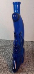 Blue Moon Riesling 500ml Blue Glass Collectible Wine Bottle Moon Face Design