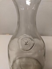 Embossed Paul Masson Since 1855 Glass Wine Carafe Bottle Water Juice Milk 11&Prime; H