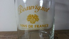 Vintage BEAUVIGNOT VINS DE FRANCE Glass Wine Carafe Vineyard Case OF 12 In Box