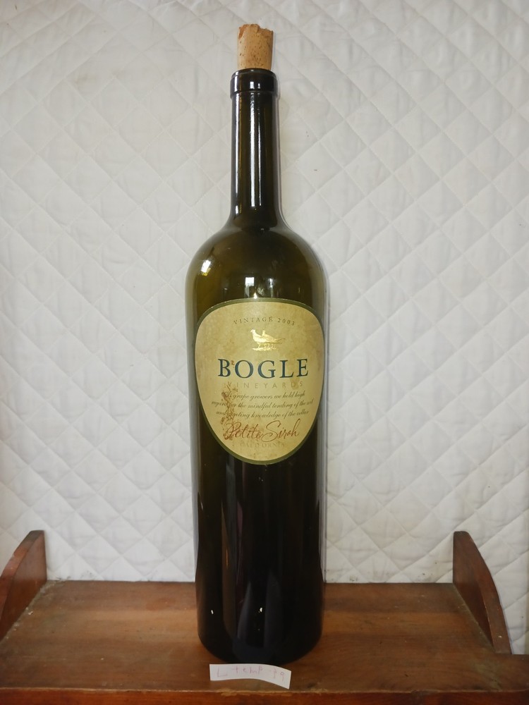 Large 3 Liter 18.5&Prime;bogle vineyards vintage 2003 Empty Bottle